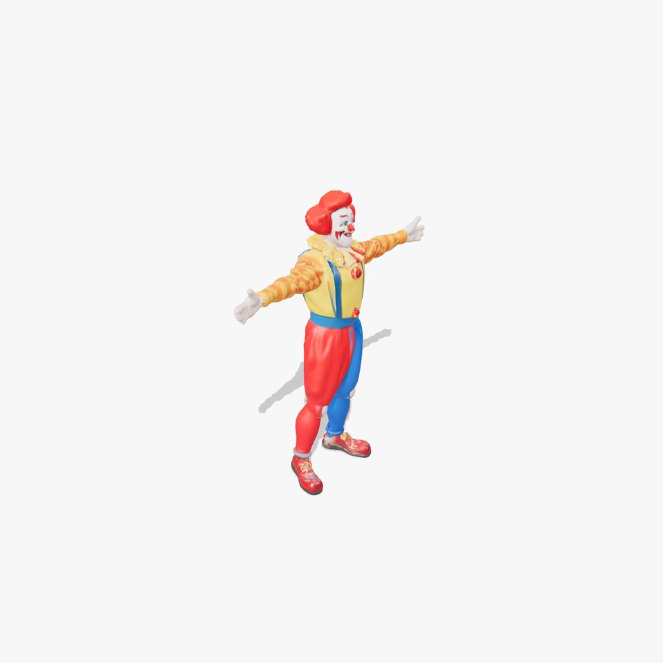 Colorful Clown Costume model pack